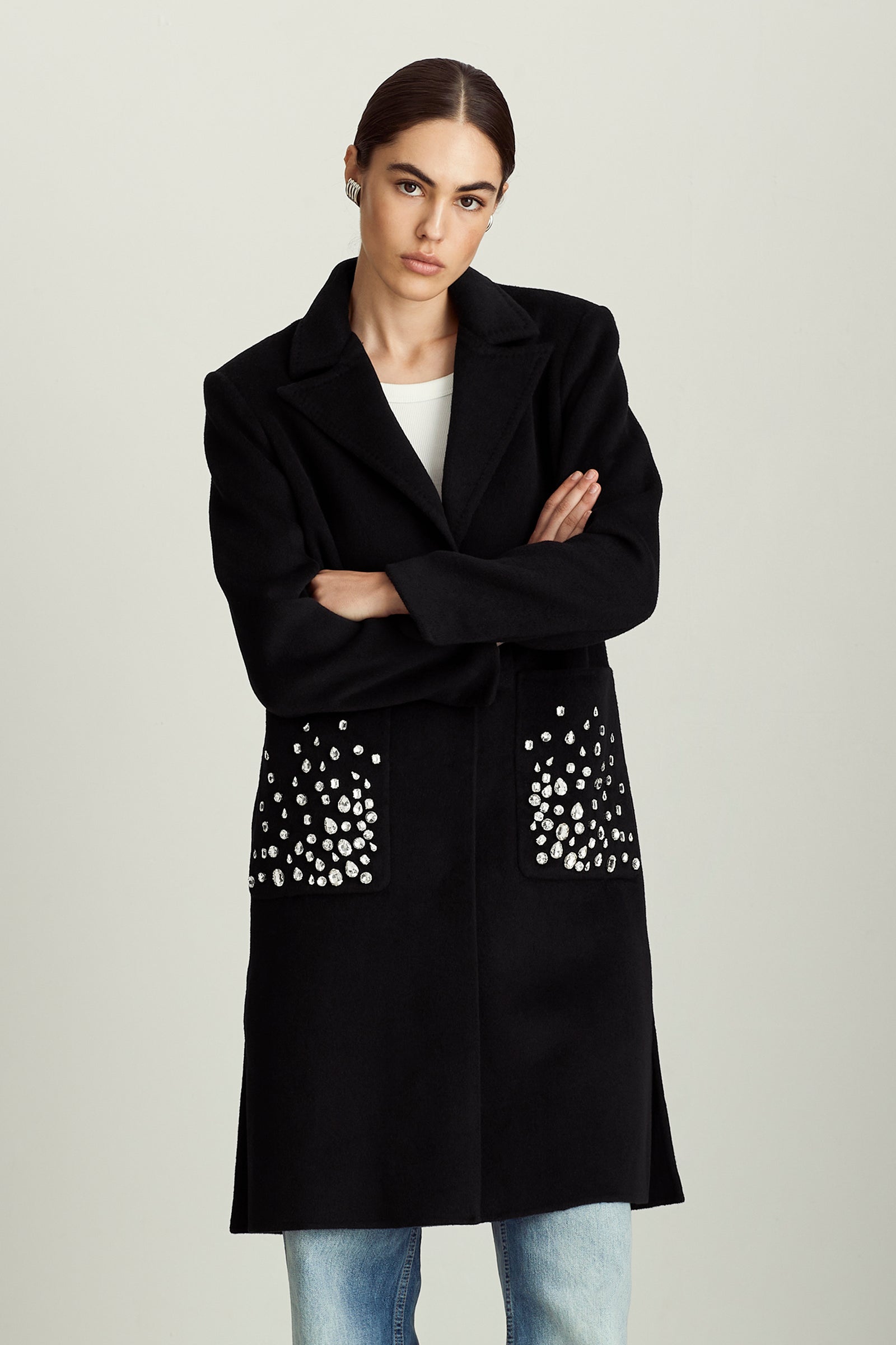 CITYSHOP (シティショップ) ③ 21070042540030 スリーブスリットスウェット レディース ブラック FREE CITYSHOP｜シティショップのスウェット（レディース）の公式通販